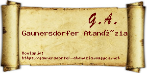 Gaunersdorfer Atanázia névjegykártya